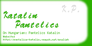 katalin pantelics business card